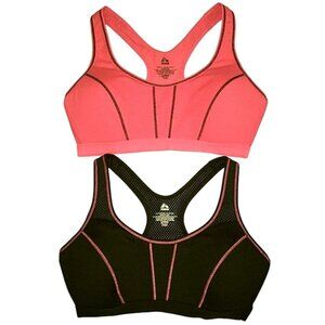 RBX Women's Racerback Activewear Sports Bra Gray & Pink Size Large Set Of 2 NWOT